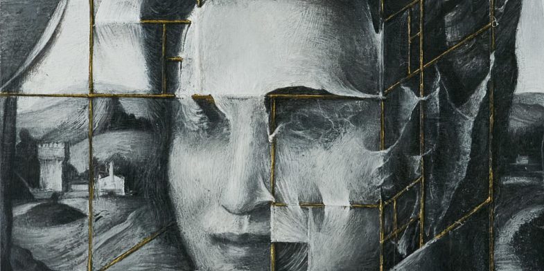 2 - Fibonacci's girl Acrylics and oil on wood 30x40x2cm